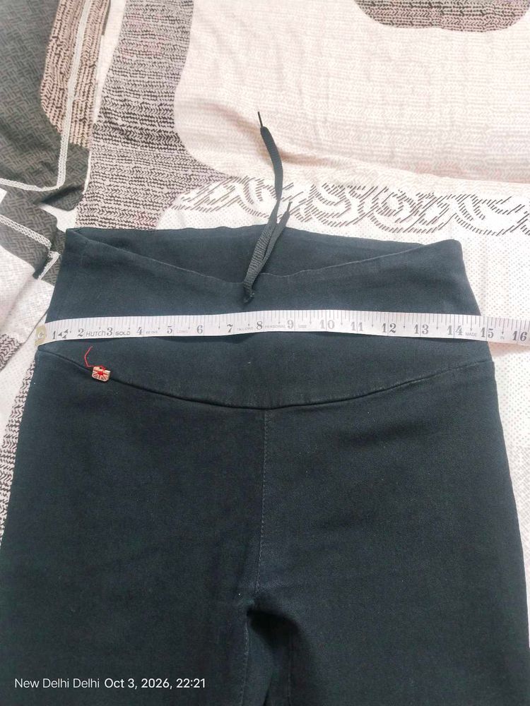 Black Comfortable jeans and baby girl dress