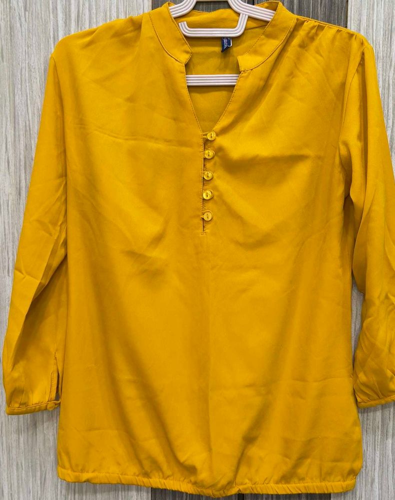 Stylish Yellow Tunic Top