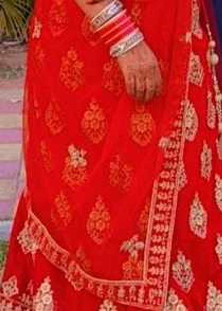 Elegant Red Embroidered Lehenga Choli