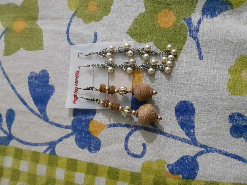 2  Pairs Of Earrings, Metal Bangles, Mangalsutras
