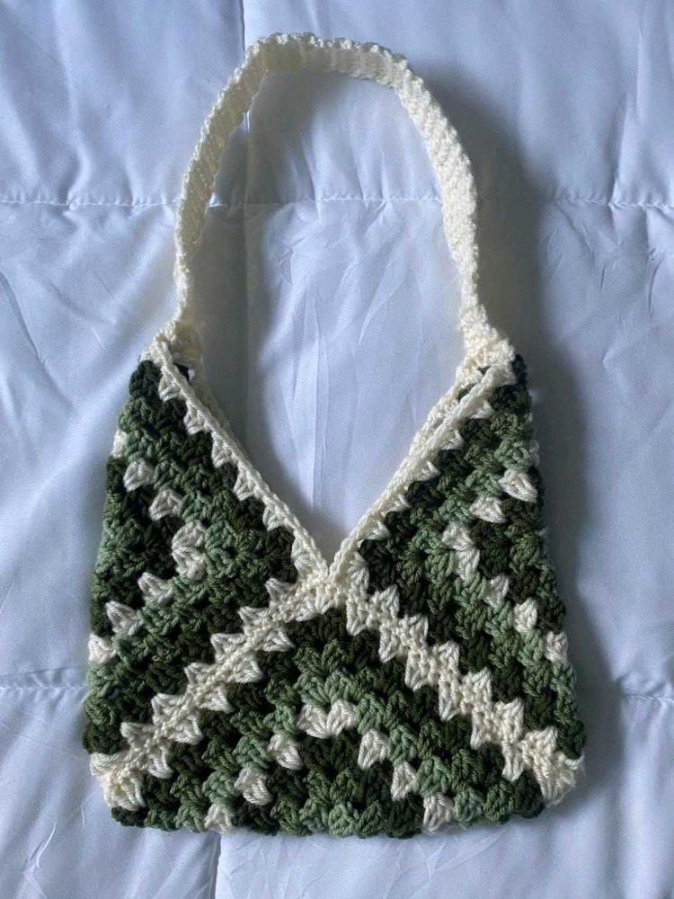 Handmade Crochet Granny Square Bag