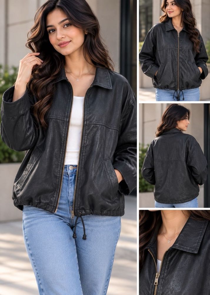 Black Suede Bomber Jacket