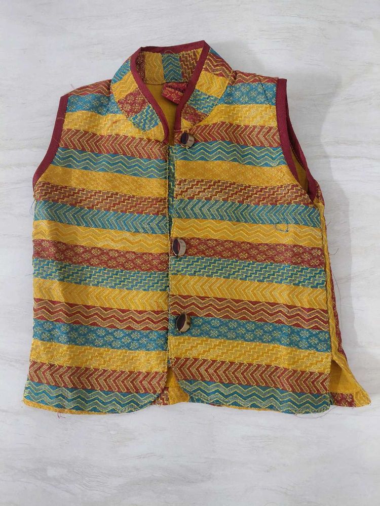Ethnic Jacket and Maroon Dhoti Pants