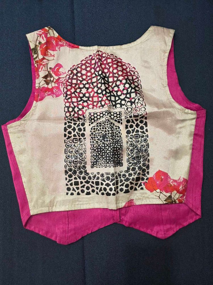 jharokha print vest