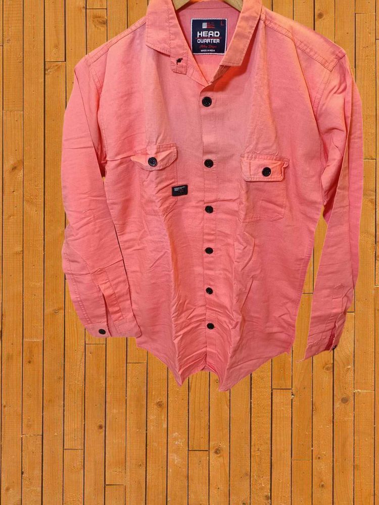 Men's Pink Casual Shirt