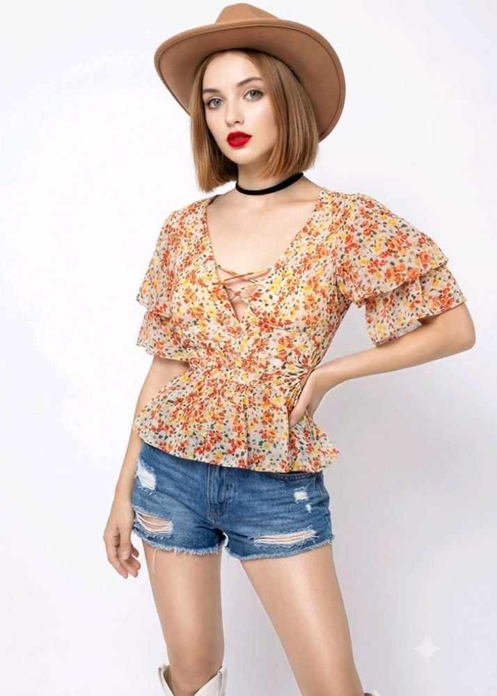 SALE zara peplum top