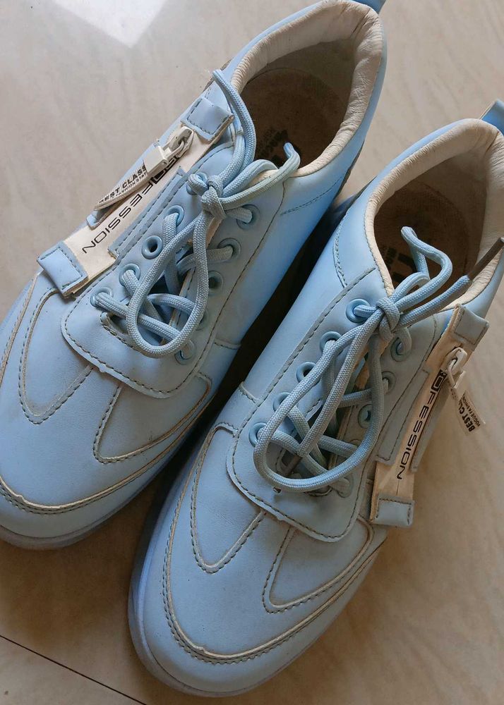 Light Blue 'Best Class' Sneakers Shoes