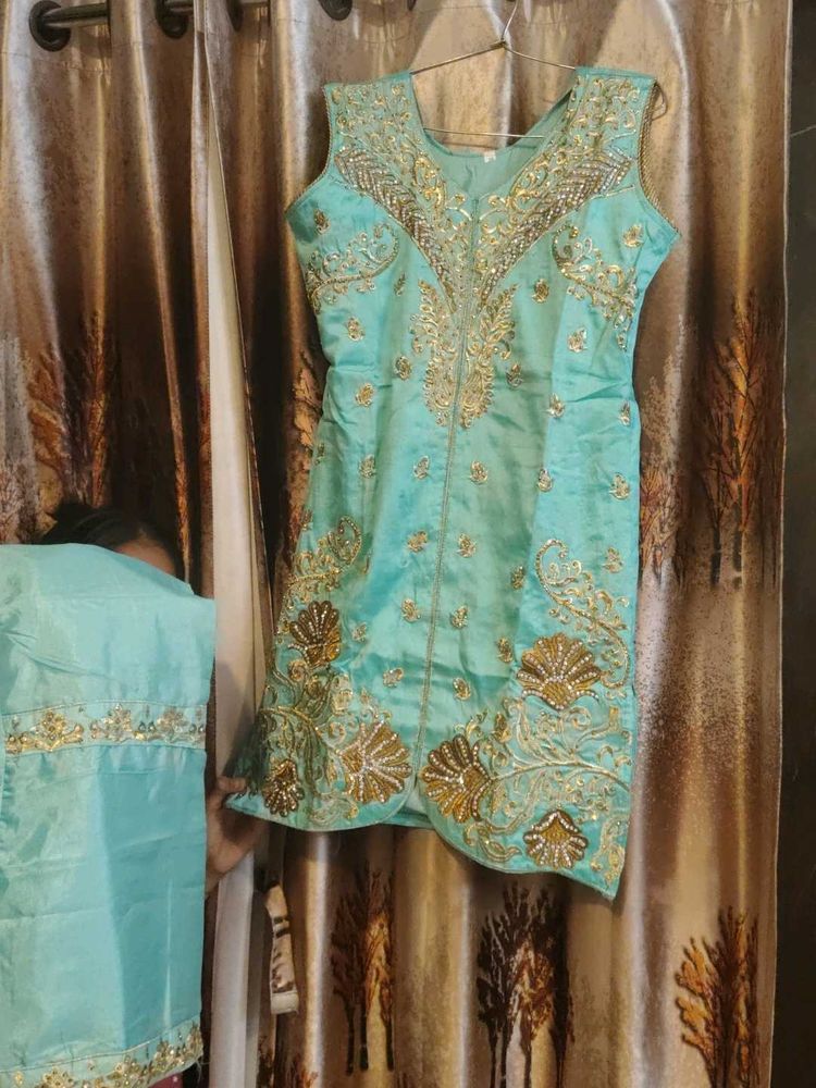 Elegant Embroidered Dress Material
