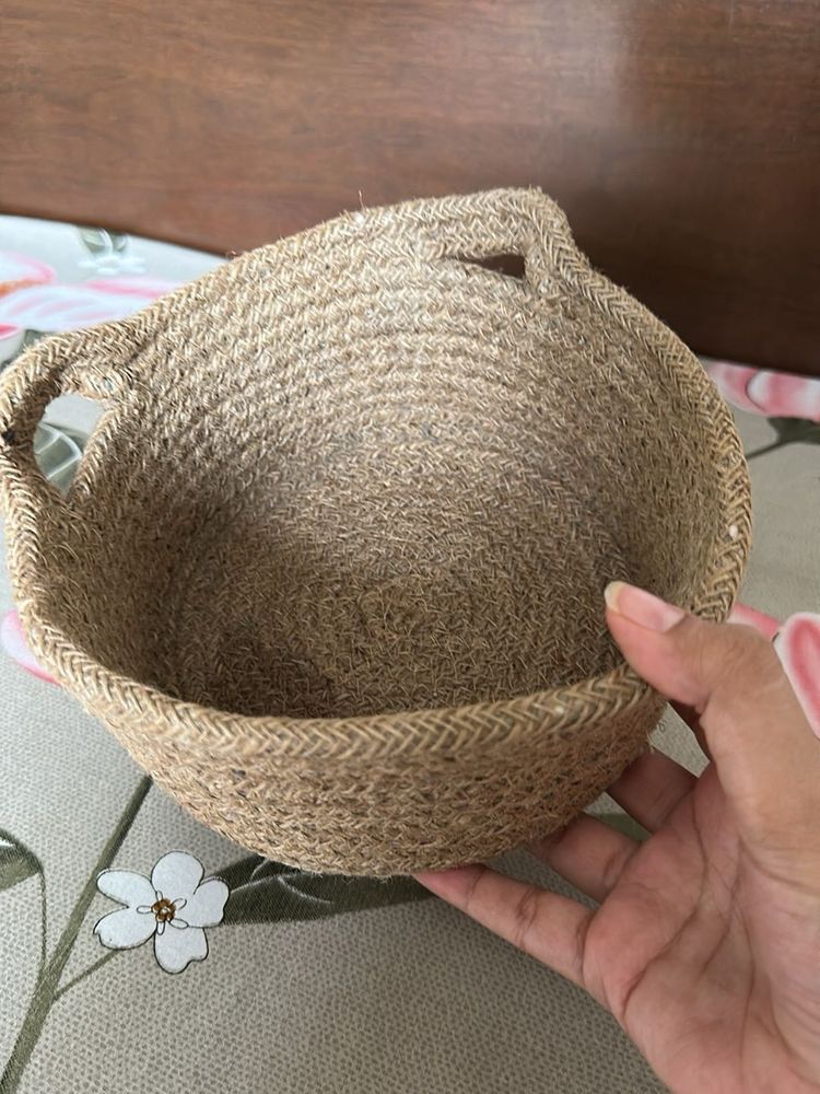 Jute Rope Decorative Basket
