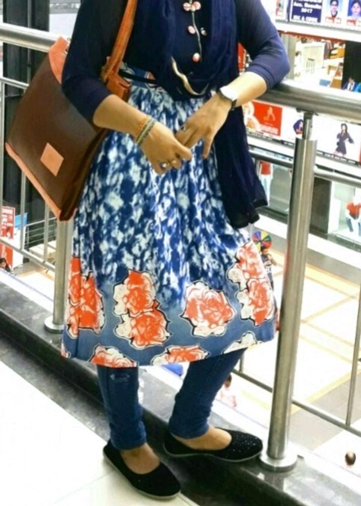 Blue Tunic Dress For Girls