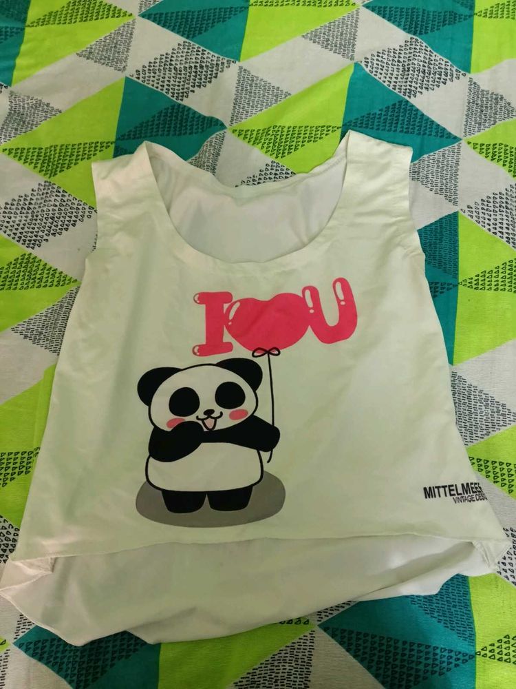 Cute Panda 'I Heart U' Tank Top