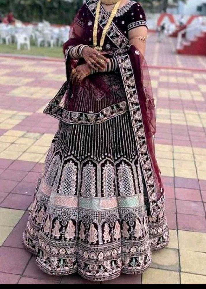 Stunning Bridal Lehnga choli Double Dupatta