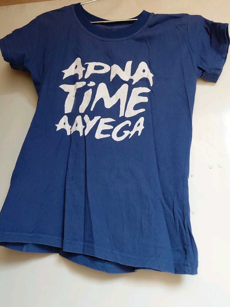 Blue Graphic Print T-Shirt