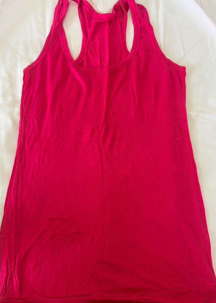 Bright Pink Racerback Tank Top