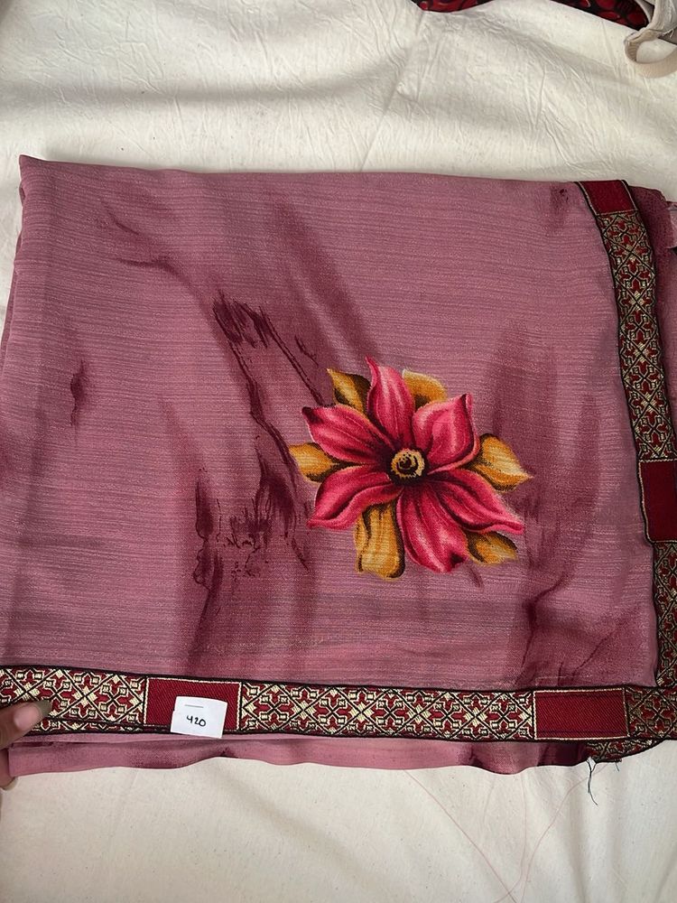 Beautiful Floral Print Saree