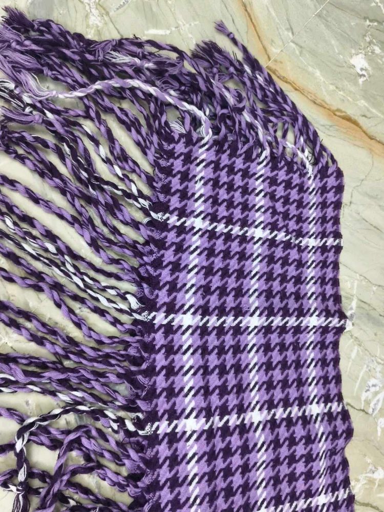 Purple Houndstooth Scarf