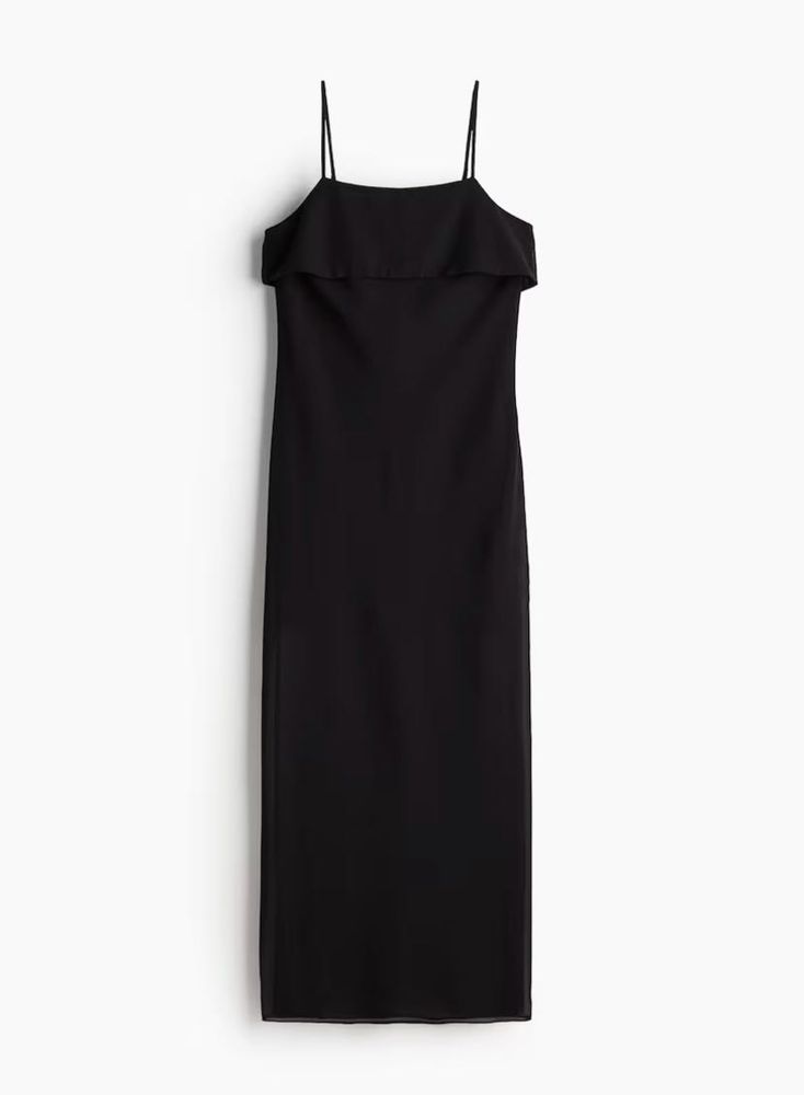 Elegant Black Strappy Dress