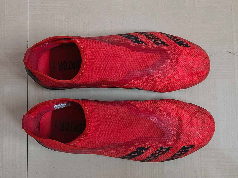 Red Adidas Predator Soccer Cleats