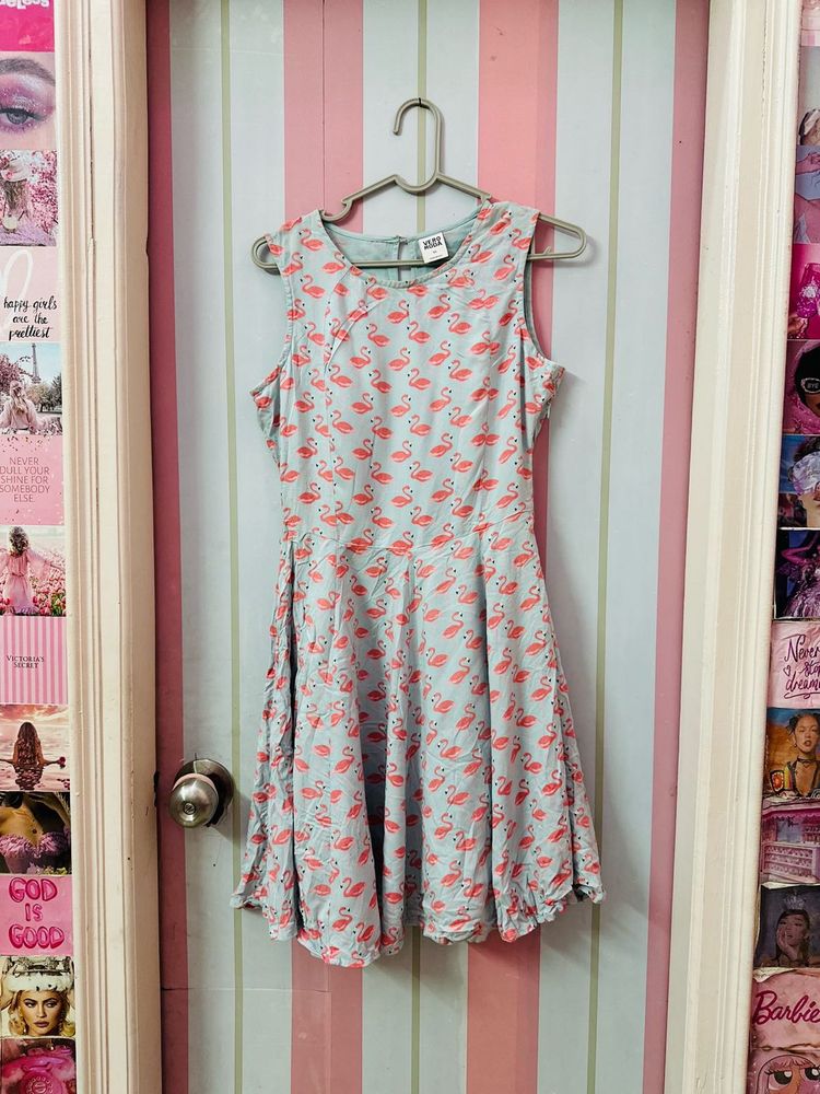 Flamingo Print Dress