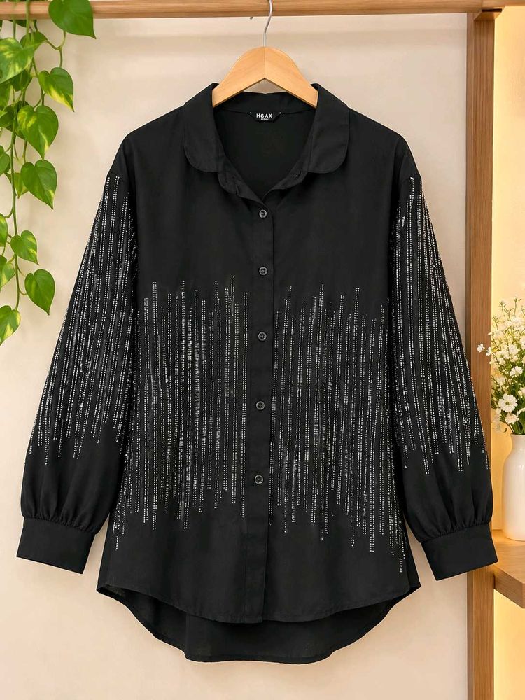 Embellished Black Top