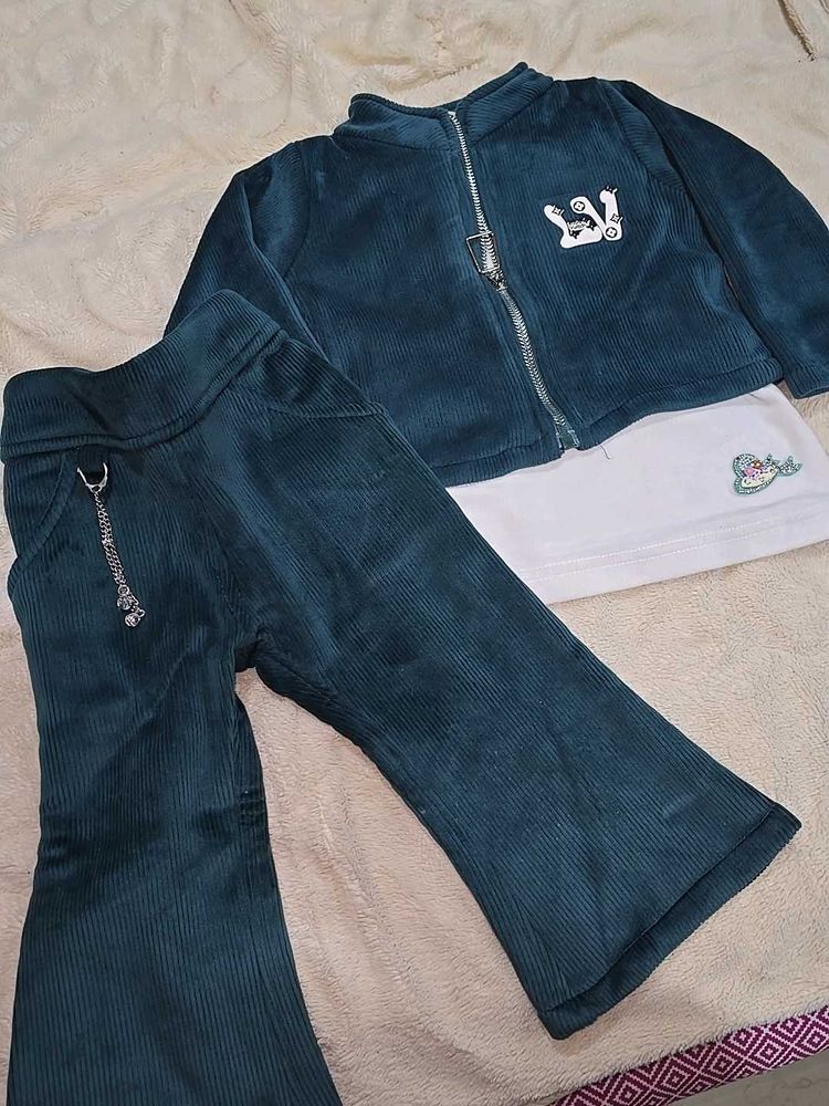 Retro Corduroy Tracksuit Set