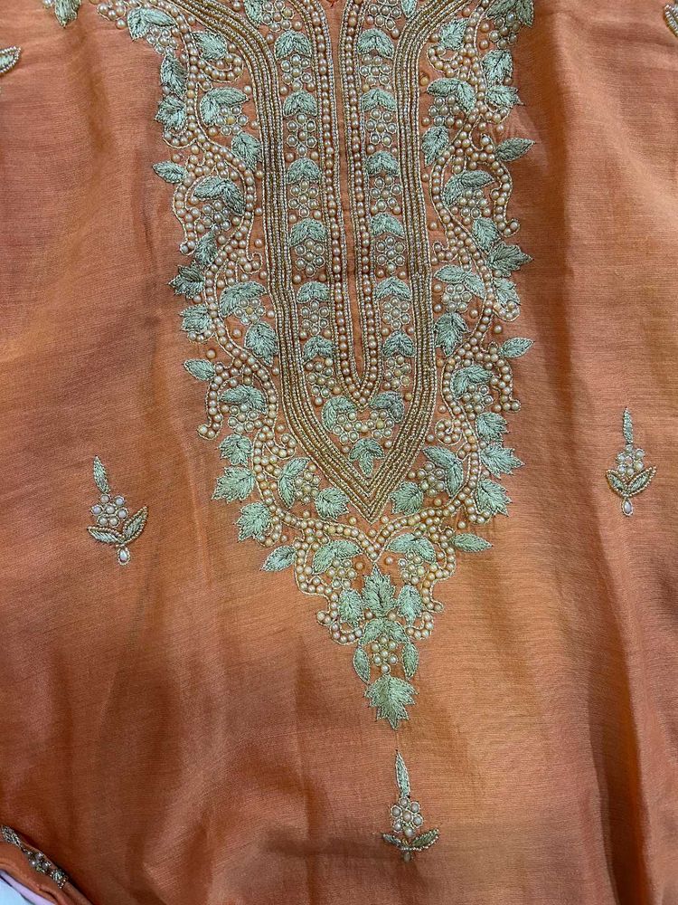 Embellished Orange Kurta