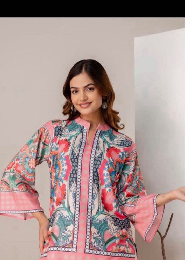 Vibrant Floral Print Kurta set