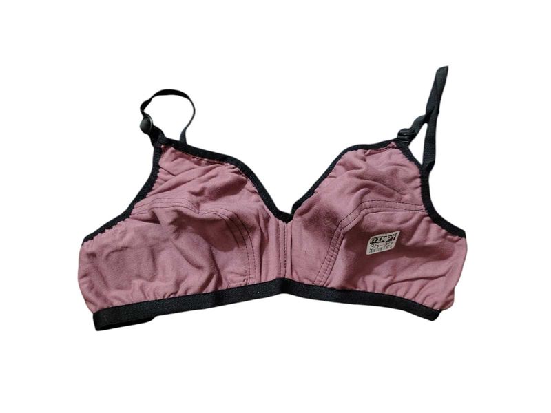 Mauve Bra with Black Trim