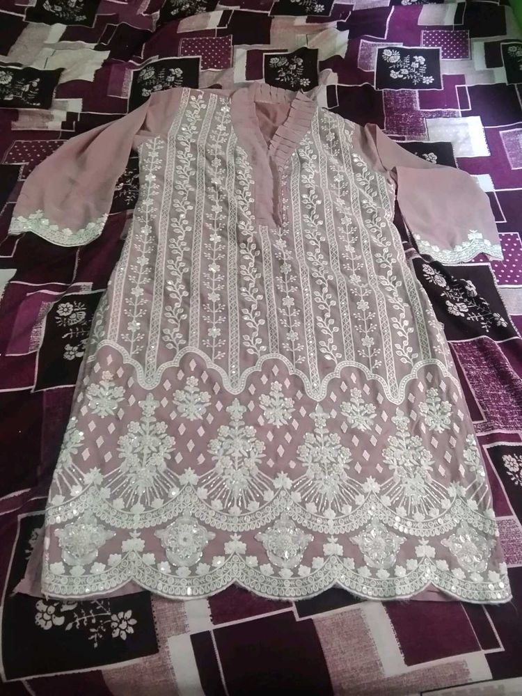 Pakistani beads work suit