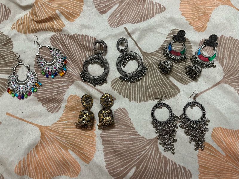 Jhumkis set of 5