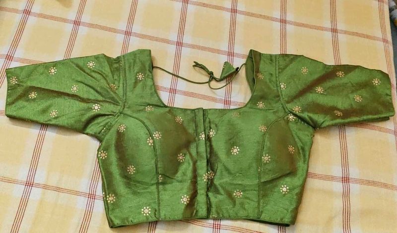 Beautiful Green Embroidered Blouse