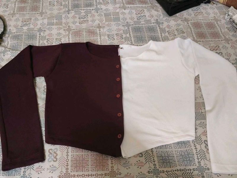 Two-Tone Long Sleeve Top