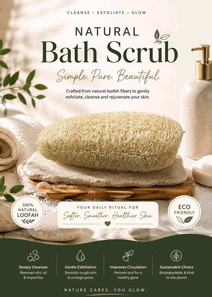 Natural Loofah Exfoliator(pack of 5 )