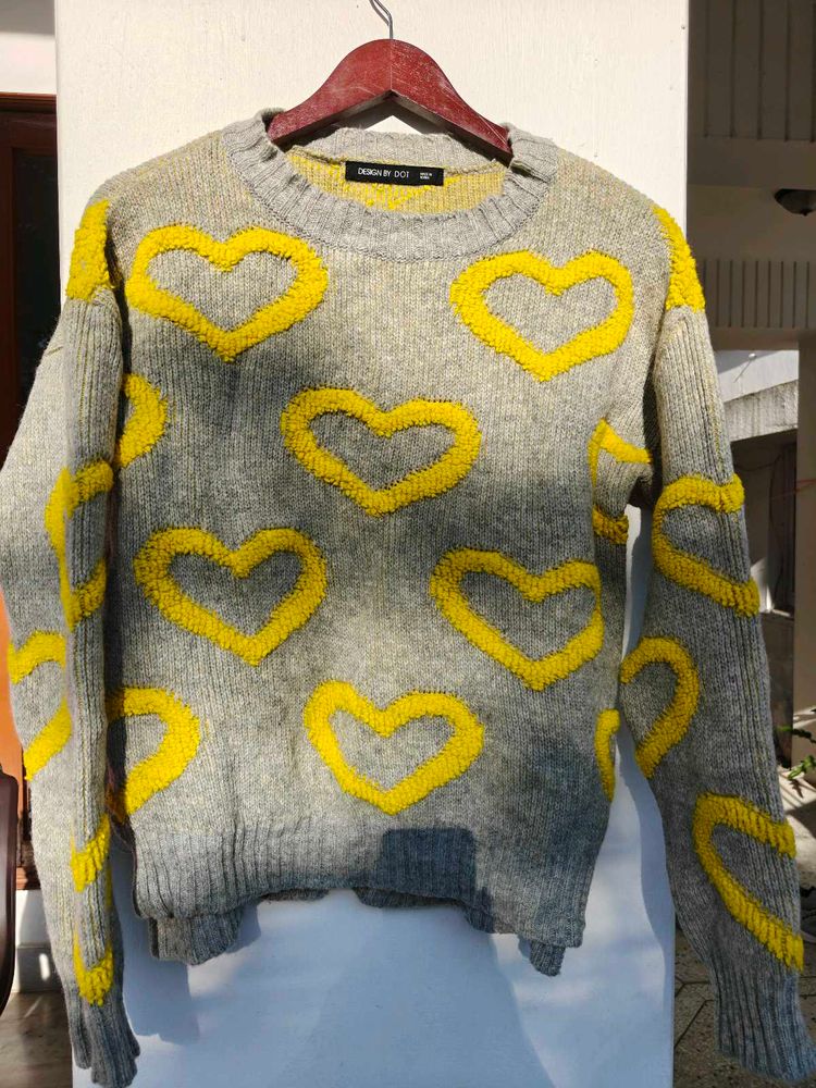 Korean Heart Pattern Sweater