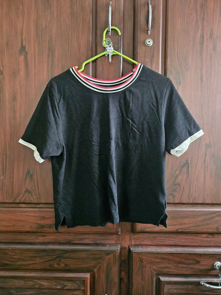 Striped Trim T-Shirt