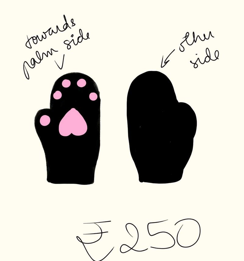 Cute Cat Paw Mittens and kuromi beanie