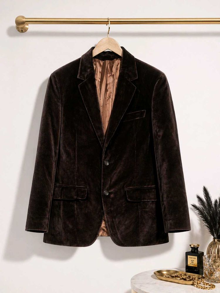 🤎 Velvet Coat – Own The Room Instantly