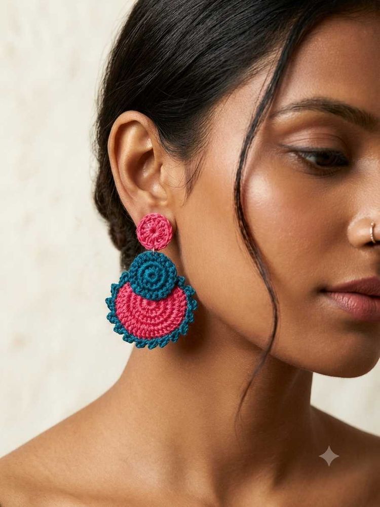 Boho Crochet handmade earrings (Navratri special)