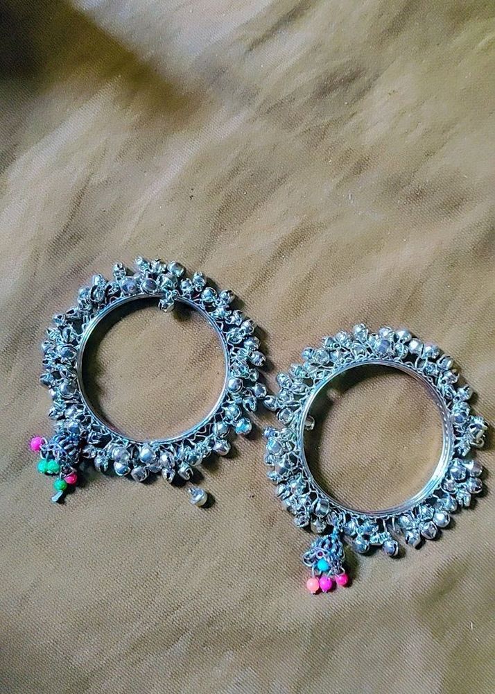 Silver Metal Ghungroo Bangles