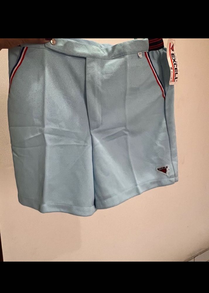 Light Blue Retro Athletic Shorts