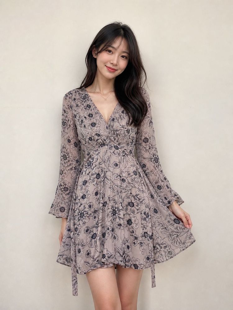 Floral Print Mini Dress
