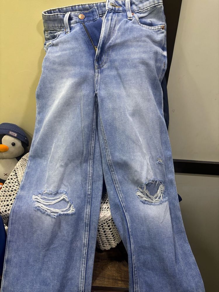 Ripped Light Wash Jeans