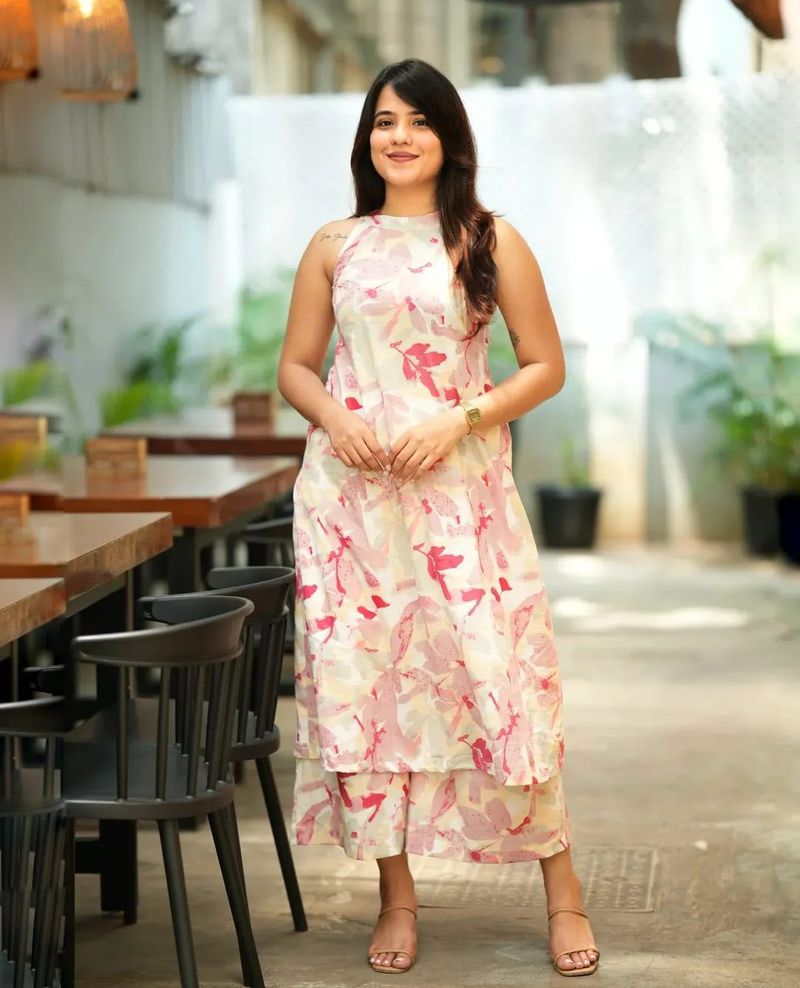 Floral Print Kurta Set