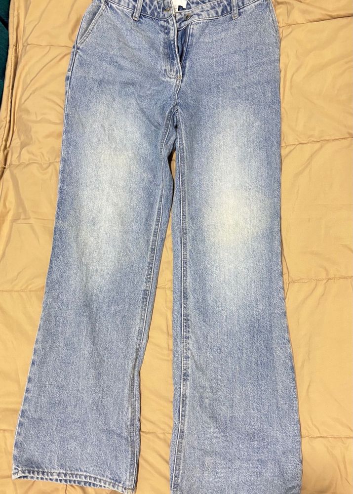 Light Wash Wide Leg Jeans