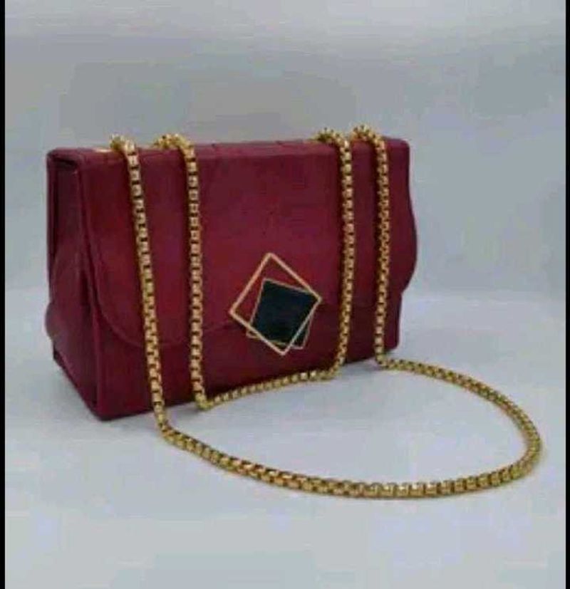 Quilted Chain Sling Bag