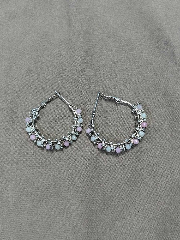 Charming Hoop Earrings with Beads