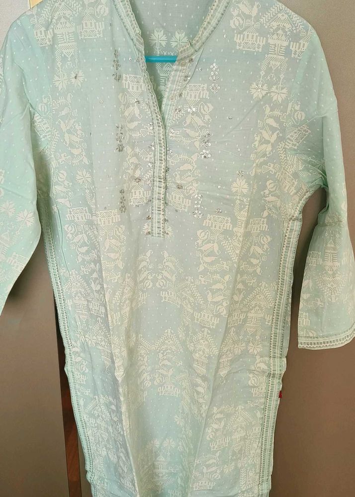 ice blue Kurta