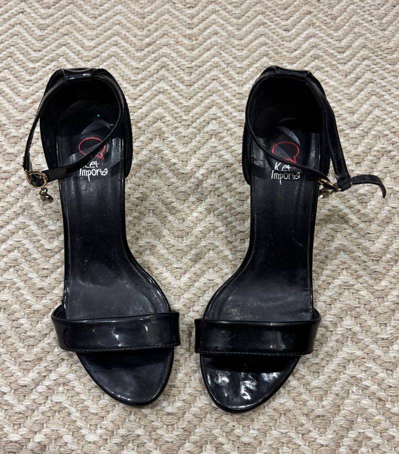Elegant Black Strappy Heels