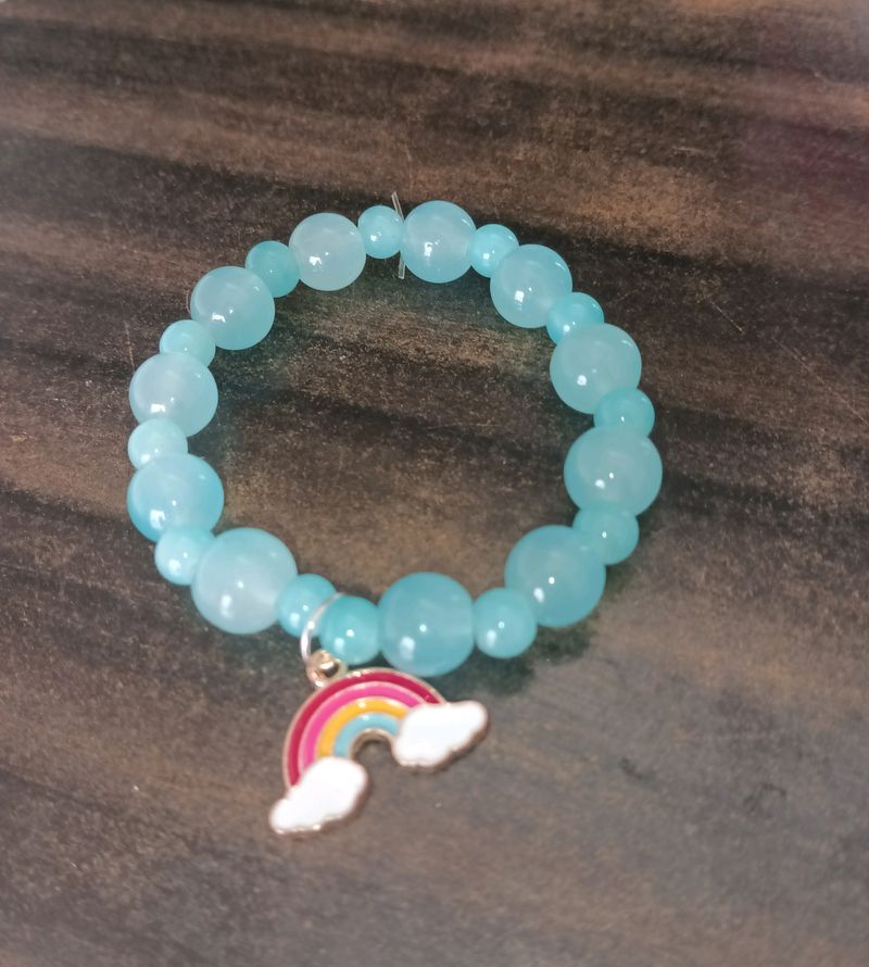 Sky Blue Breacelet With Charm