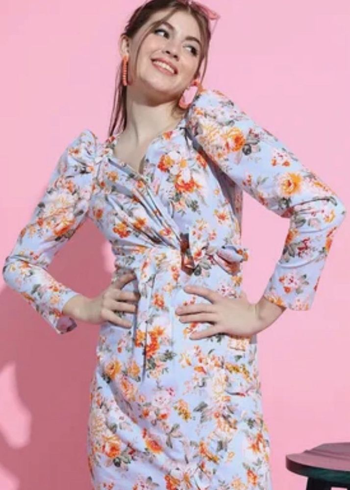 Tokyo talkies Floral Print Wrap Dress
